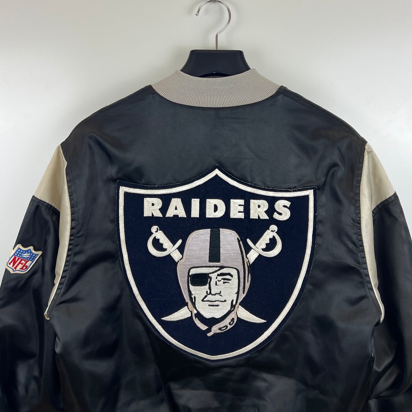 CHALK LINE 90s USA VTG NFL RAIDERS virsity jacket M