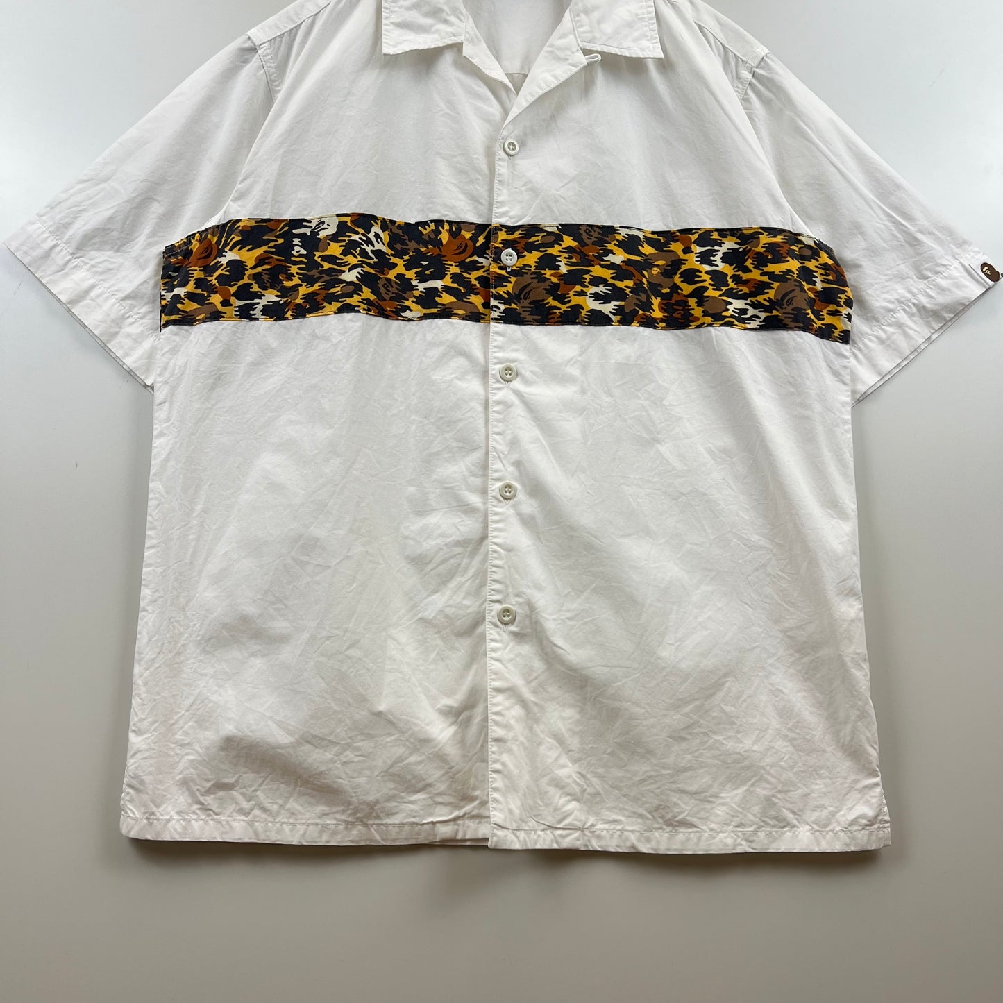 A BATHING APE 00s archive OC leopard camo S/S shirts M