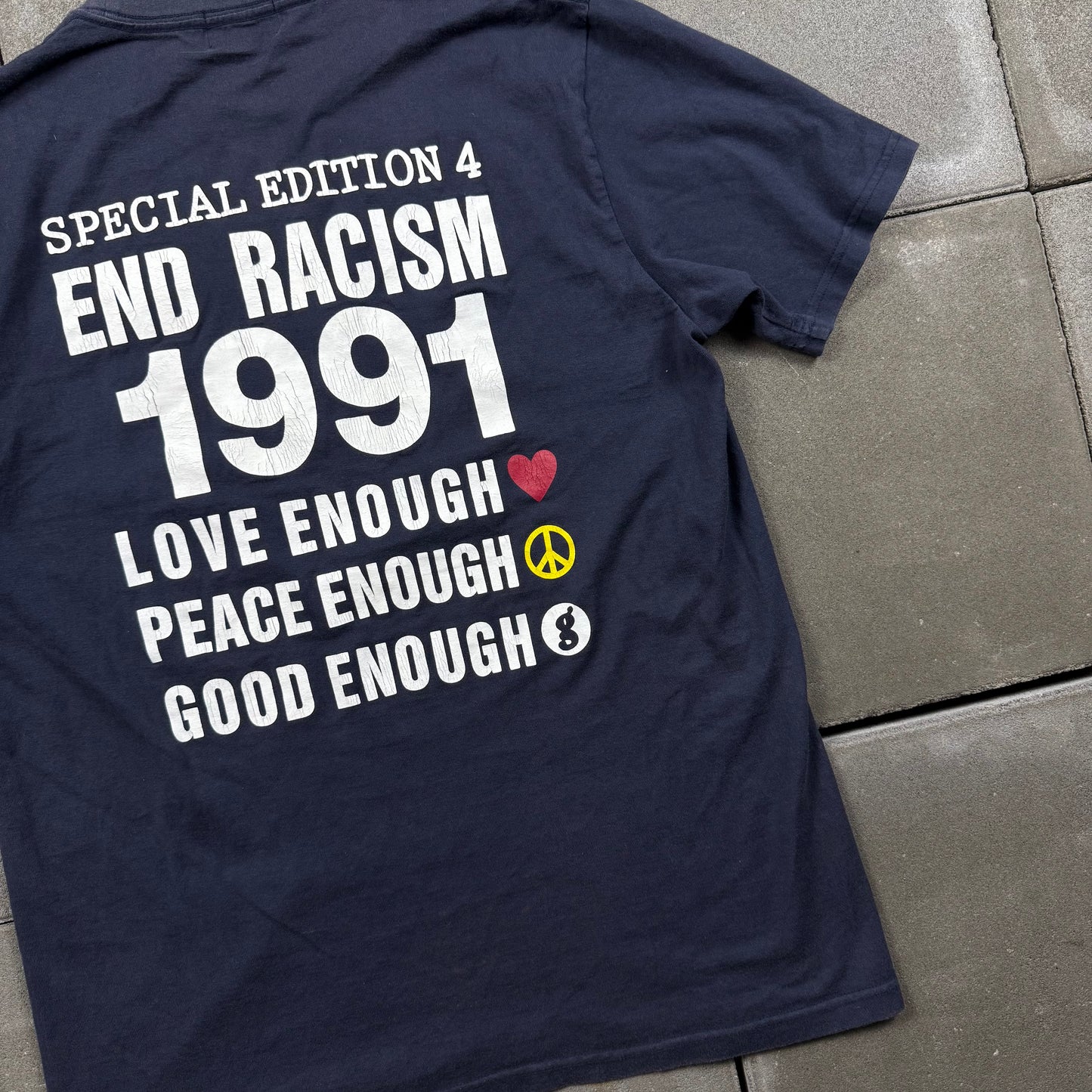 GOOD ENOUGH 10s END RACISM 1991 復刻Tee L