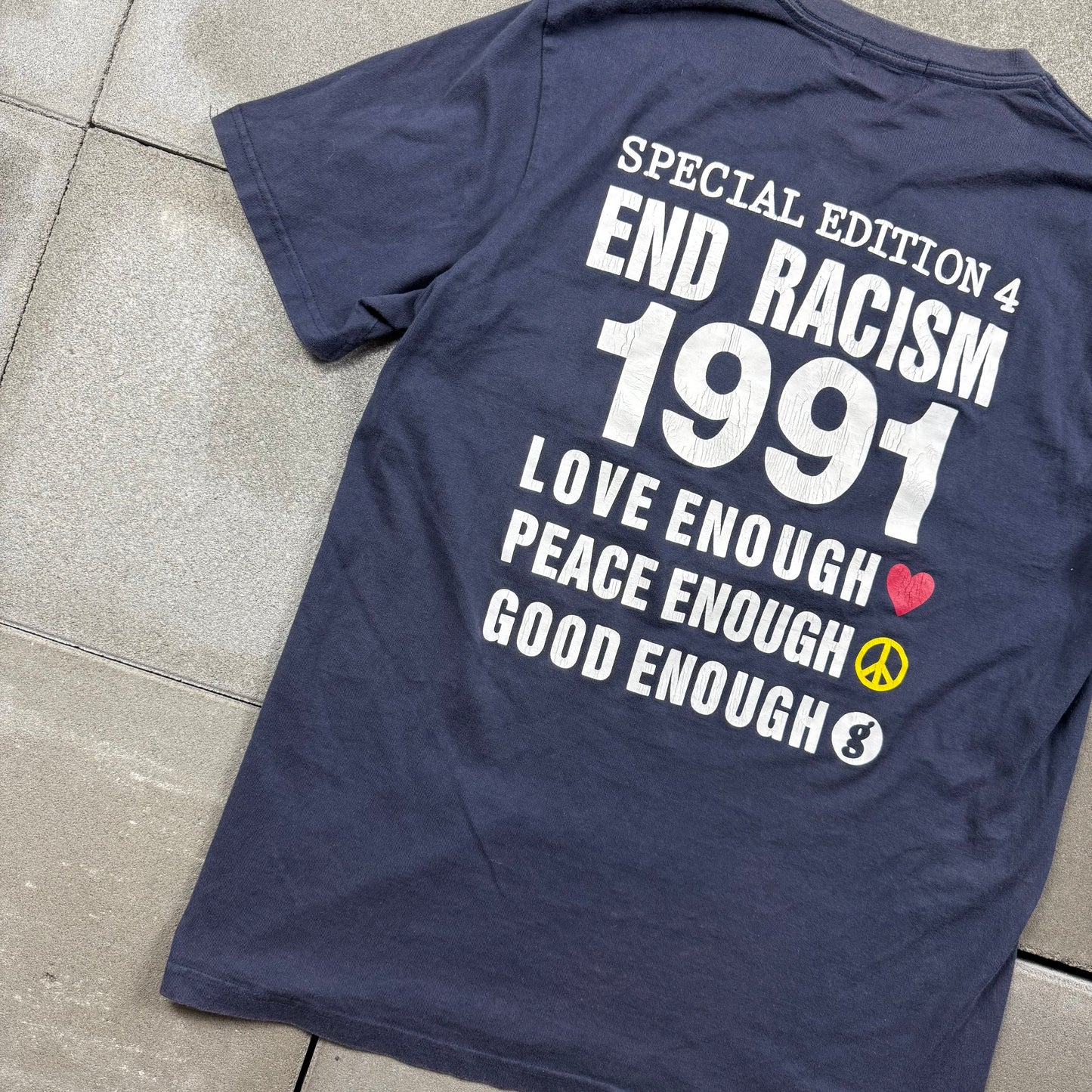 GOOD ENOUGH 10s END RACISM 1991 復刻Tee L
