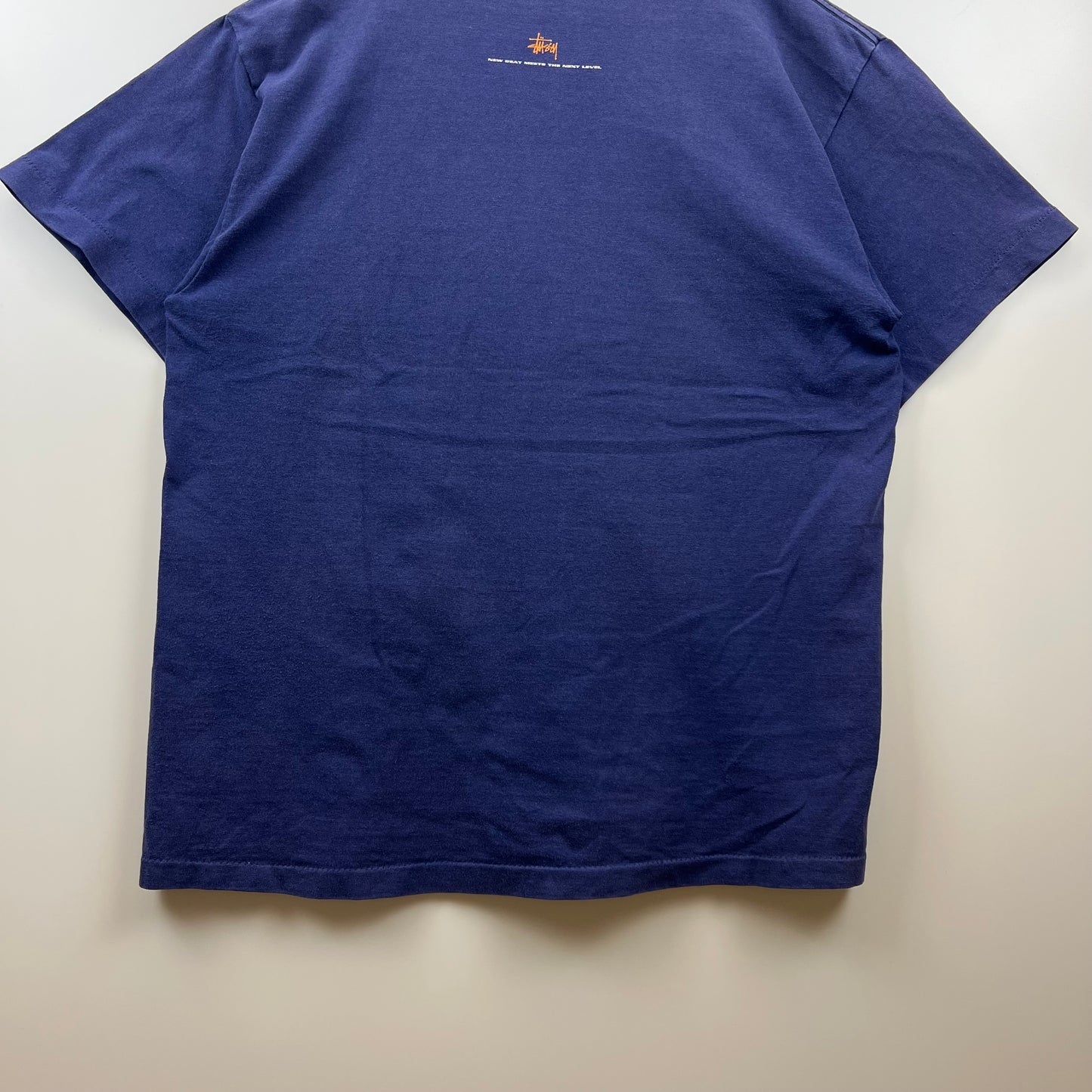 STUSSY 90s USA old graphic logo Tee L