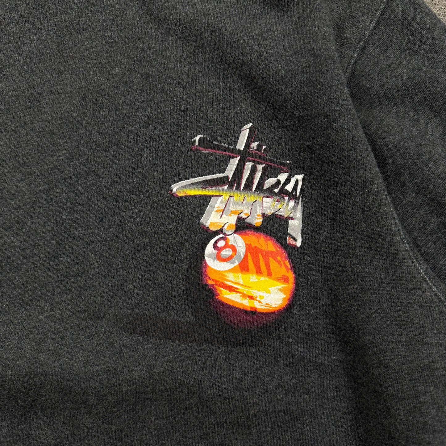 STUSSY 00s sunset 8ball sweat shirt S