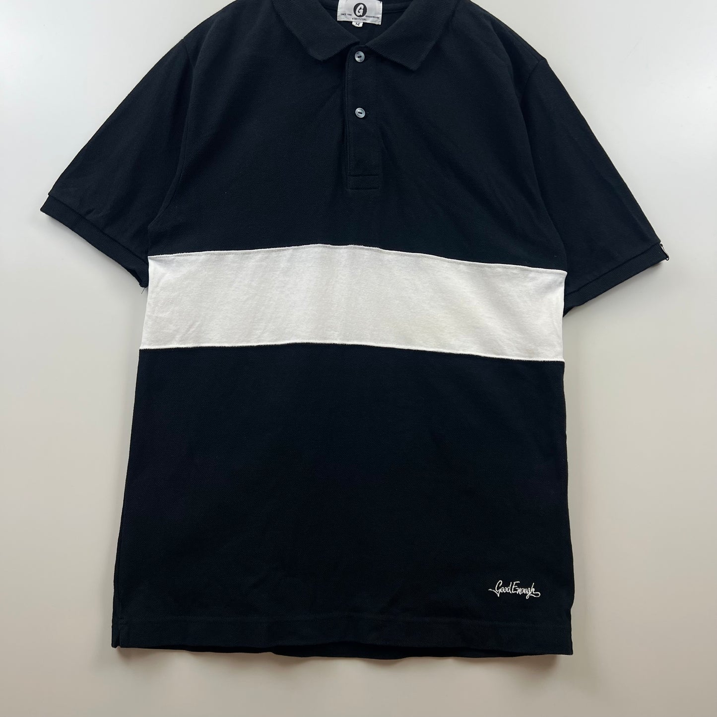 GOODENOUGH archive 2tone S/S polo shirts M