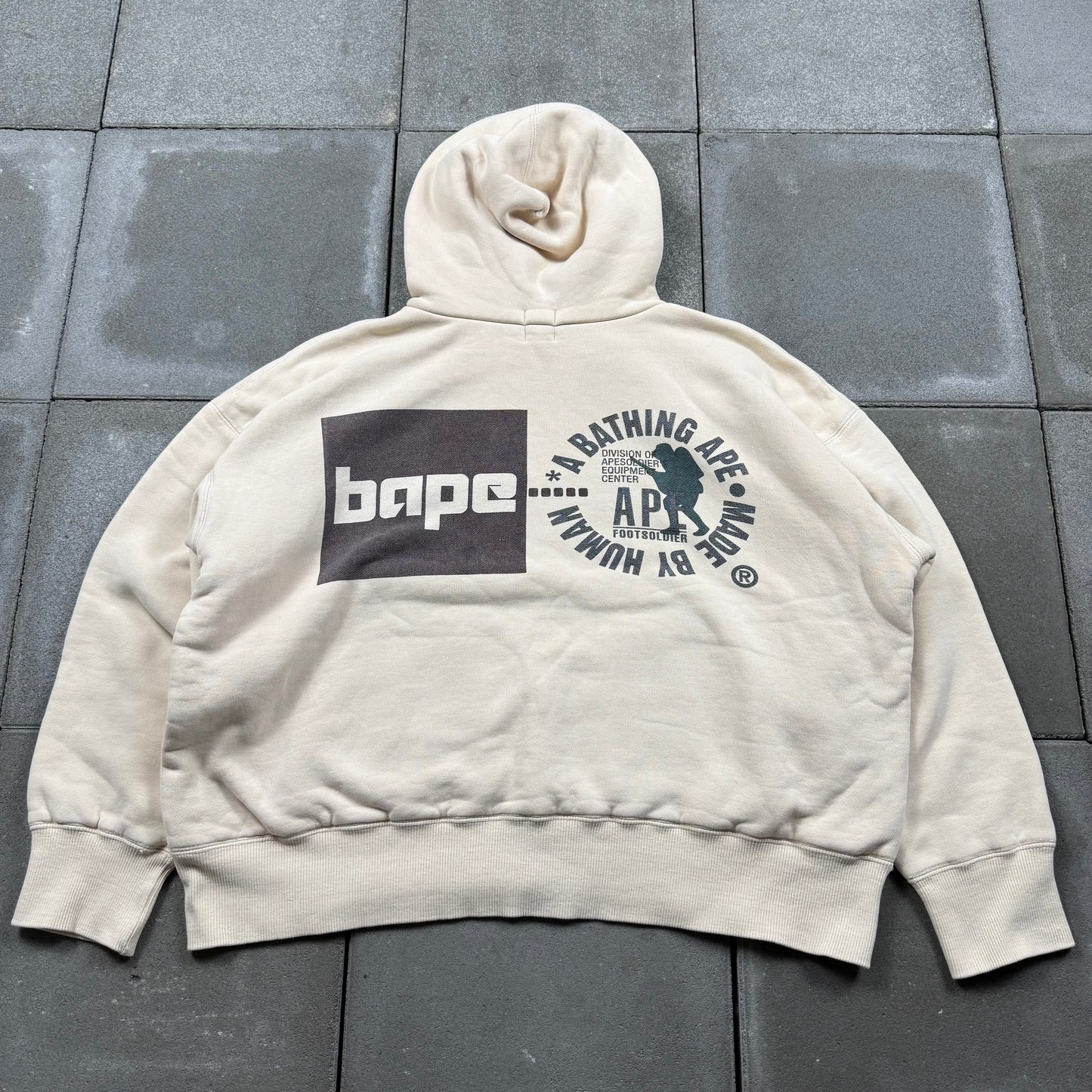 A BATHING APE 90s double face soldier hoodie separate pocket S