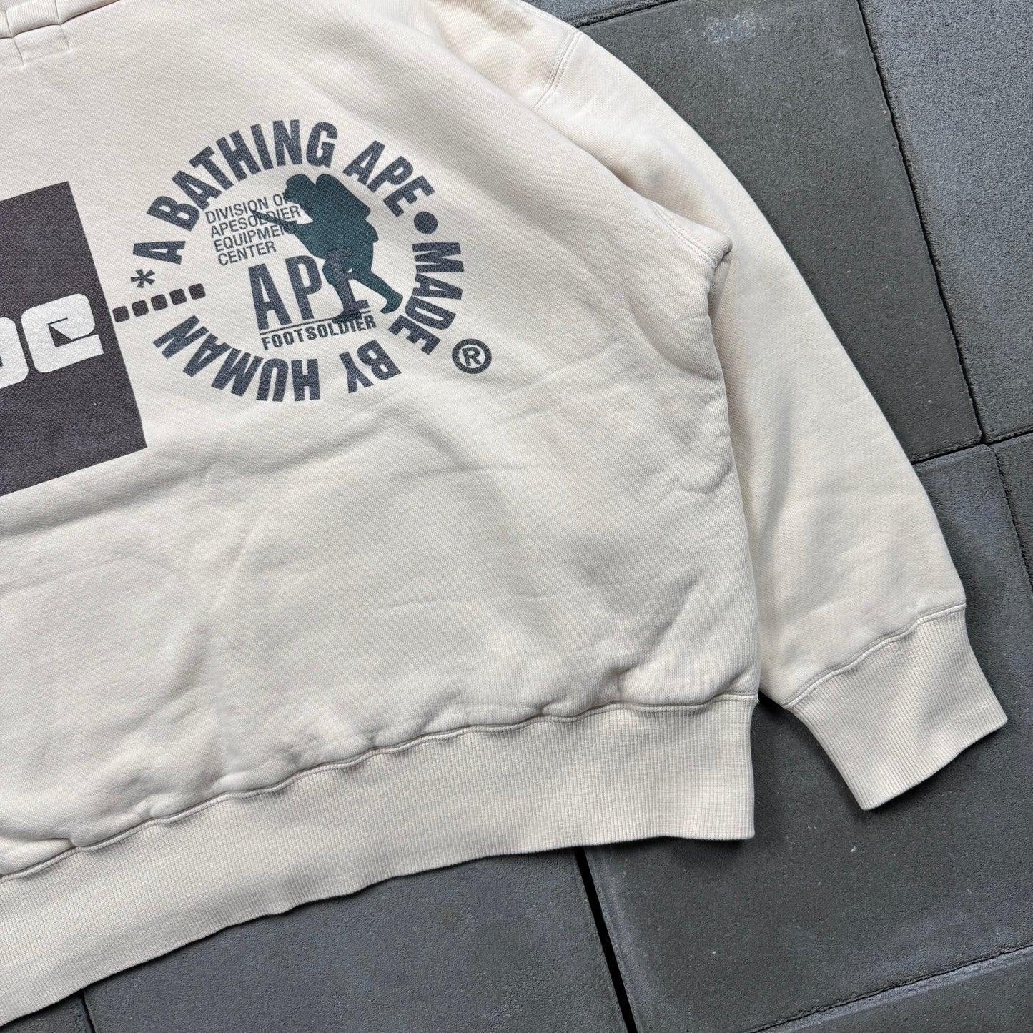 A BATHING APE 90s double face soldier hoodie separate pocket S