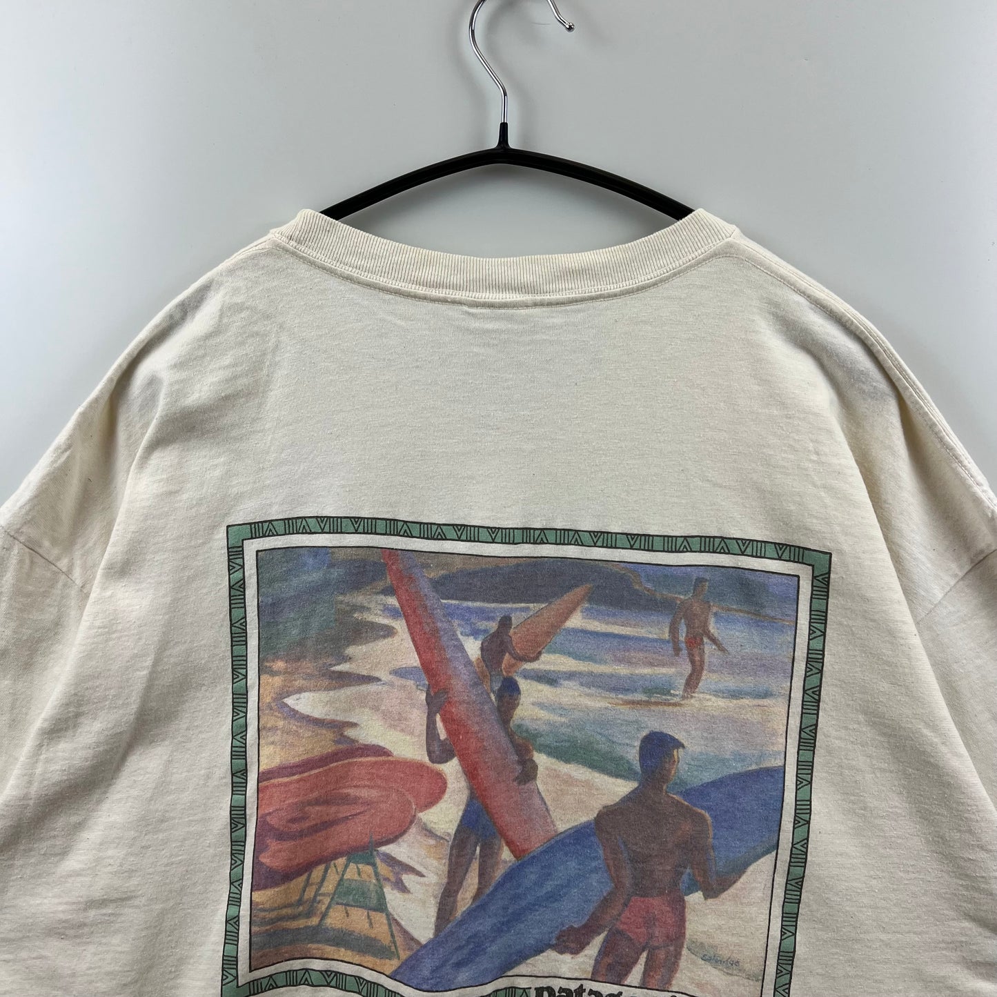 PATAGONIA 90s USA sp vintage surf print Tee organic cotton XL